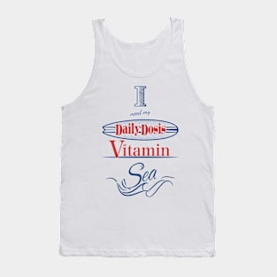 Daily dosis of Vitamin sea Vintage blue Tank Top